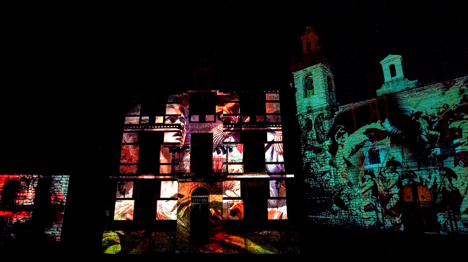 La Quema de Torrejoncillo — videomapping sobre tres edificios